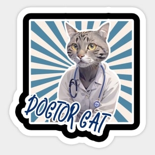 Doctor Cat Sticker